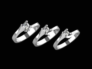 eng015 compromiso anillos 015ct 025ct 035ct Roca joyería joya imprimible anillo diamante oro brillante Moda belleza Boda Diamante 3d print model - Mito3D