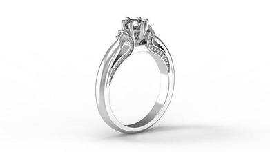 eng022 engagement bague 035ct centre calcul bijoux imprimable bijou diamant or brillant mode gemme beauté mariage anneaux 3d print model - Mito3D