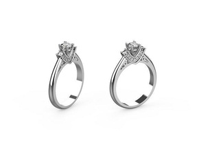eng024 Engagement Ring 025ct 030ct 035ct Schmuck druckbar Juwel Diamant Gold brillant Mode Schönheit Hochzeit Ringe 3d print model - Mito3D
