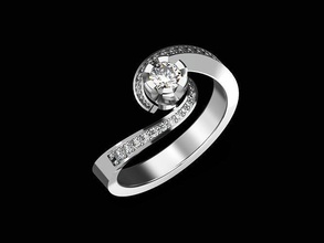 eng 005 engagement squillare centro calcolo 010ct 025ct gioielleria oro diamante brillante Fidanzamento stampabile nozze gemma moda bellezza gioiello anelli 3d print model - Mito3D