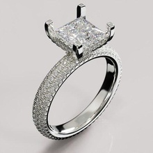 Fidanzamento squillare oro lusso classico gioielleria stampabile engagement argento diamante nozze ciondoli anelli 3d print model - Mito3D