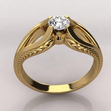 Engagement Ring Twist Diamant Design Muster Kurve Skulptur Schmuck Ringe 3d print model - Mito3D