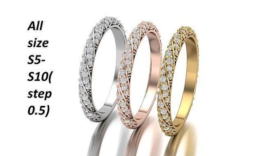 Fidanzamento marca squillare gioielleria oro anelli stampabile argento diamante nozze cad 3d print model - Mito3D