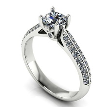 engagement Kathedrale Schaft Diamant-ring rd0142 Schmuck ring diamond ebnen Juwel Dom Hochzeit Mode Edelstein Ringe 3d print model - Mito3D