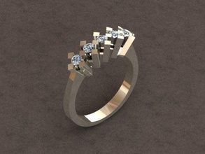 engagement diamond ring design diamondring 3dmodel 3ddesign 3dprint printable engagementring weddingring whitegold tiffany rolex luxury fashion brilliant rings jewelry 3d print model - Mito3D