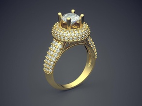 l'engagement de l'anneau diamant cao-3010 bijoux brillant cad la conception détail le gem or joyau platine imprimable les anneaux d'argent mariage 3d print model - Mito3D