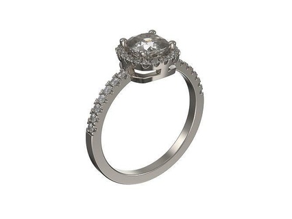 Fidanzamento oro squillare radiante diamante gioielleria argento design 3d modellazione stampa cad solitario trilioni ovale alone smussatura spianare gioiello anelli 3d print model - Mito3D