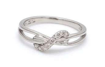 noivado infinidade diamante anel joalheria romance casamento precioso platina prata imprimível esterlina ouro moda amar namorados gema jóia brilhante brilhando fofinho argolas 3d print model - Mito3D