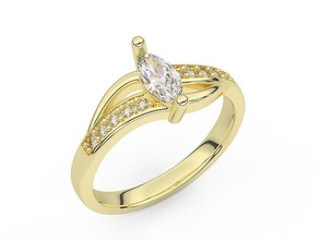 Engagement Marquise Ring Schmuck Band Mode Hochzeit brillant druckbar Frankreich Luxus Ringe Schönheit Sterling Diamant Design Juwel Gold leuchtenden wertvoll 3d print model - Mito3D