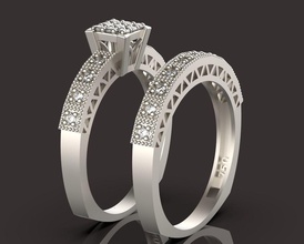 anel de noivado jóias luxo gem brilhando ouro casamento prata printable diamante branco brilhantes sterling platina brillant moda beleza safira diamant pulseira jaber anéis 3d print model - Mito3D