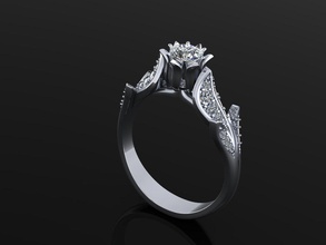 Fidanzamento squillare gioielleria nozze anelli oro argento diamante gioiello brillante 3dprinting 3d stampa moda bellezza stampabile 3d print model - Mito3D