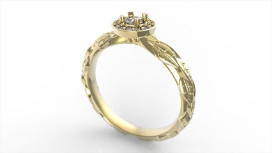 anello di fidanzamento anelli solitaire gioielli diamante matrimonio preziosi gemma 3d print model - Mito3D