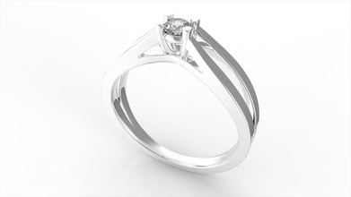 anello di fidanzamento solitaire gioielli diamante matrimonio preziosi oro anelli 3d print model - Mito3D