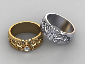 Engagement Ring Schmuck Luxus Platin Gold Hochzeit Juwel Silber brillant Diamant Mode Schönheit Saphir Ringe 3d print model - Mito3D