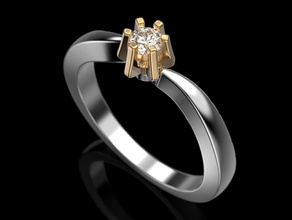 noivado anel joalheria impressão 3dprinted jóias imprimível argolas projeto jóia dourado moda ouro prototipagem prata casamento 3d print model - Mito3D