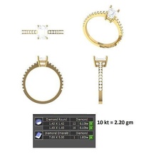 Engagement Ring Diamant Gold Silber Schmuck Ringe 3d print model - Mito3D