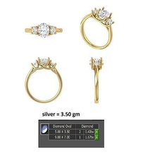compromiso anillo oro plata joyería joya diamante libra esterlina platino moda prototipos anillos 3d print model - Mito3D