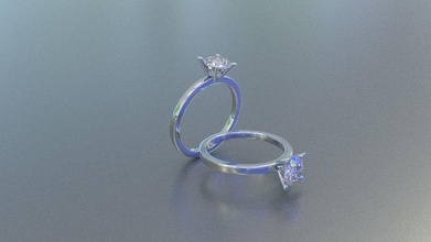 engagement ring schmuck hochzeit kunst diamant mode verlobungsring ringe 3d print model - Mito3D