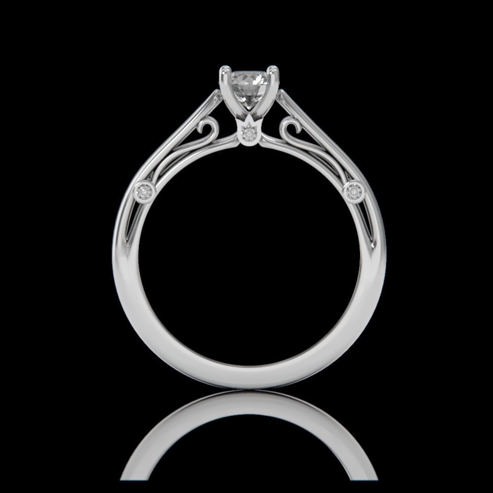 compromiso anillo joyería joya amor blanco diamante libra esterlina boda brillante oro plata moda belleza zafiro anillos 3D print model - Mito3D
