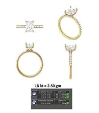compromiso anillo oro joyería joya plata imprimible precioso brillante diamante Moda belleza anillos 3d print model - Mito3D