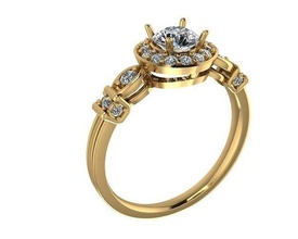 Engagement Ring Schmuck Gold Silber Diamant Hochzeit Juwel Mode cad Halskette Saphir Anhänger Nashorn 3d print model - Mito3D