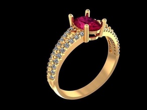 compromiso anillo joyería joya oro plata imprimible diamante Boda Moda collar dedo zafiro Diamante belleza 3d print model - Mito3D