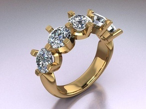 Engagement Ring Schmuck Mode druckbar engagem Platin Silber Diamant brillant Hochzeit Rubin Droplight Budget Schönheit 3d print model - Mito3D