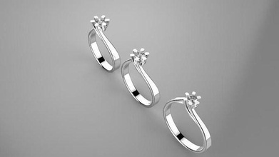 engagement ring platinum jewelry luxury wedding brilliant diamond gold fashion beauty rings 3d print model - Mito3D