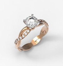 Fidanzamento squillare gioielleria diamante nozze moda oro gioiello anelli 3d print model - Mito3D
