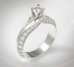 engagement ring jewel rhino rhinoceros diamond gemstone jewellery gold gem wedding fashion beauty necklace jewelry brillant rings 3d print model - Mito3D