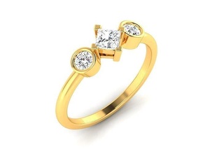 noivado princesa pedra anel joalheria precioso petite diamante enrolado comprometimento ouro eua canadá israel imprimível casamento europa argolas francês pavimentar 3d print model - Mito3D