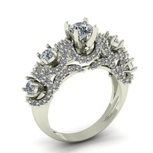 compromiso anillo joyería joya imprimible diamante Moda solitario womansring anillos 3d print model - Mito3D