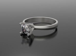 engagement ring jewelry silver diamond jewel jewellery fashion gold brilliant white beauty gem rings love wedding diamant 3d print model - Mito3D