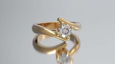 fidanzamento squillare gioielleria argento diamante gioiello moda oro brillante bianca bellezza gemma anelli amore nozze diamant 3d print model - Mito3D