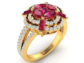 Engagement Ring Ringe Gold Schmuck druckbar Diamant brillant Hochzeit Juwel Onyx Mode dy Davidyurman Twist Silber 3d print model - Mito3D