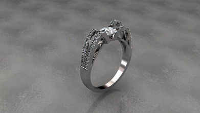 engagement ring jewelry ringflow new look bride rings 3d print model - Mito3D