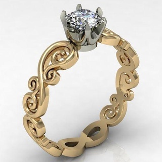 engagement ring jewelry female diamond printable stl obj 3dm rings cad wedding gems brillant exclusive fashion gold rhiho cnc 3d print model - Mito3D