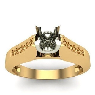 noivado anel joalheria ouro platina brilhante diamante prata moda beleza argolas 3d print model - Mito3D