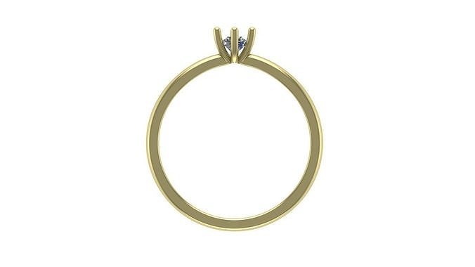 Engagement Ring Gold Schmuck druckbar Juwel Ringe 3D print model - Mito3D