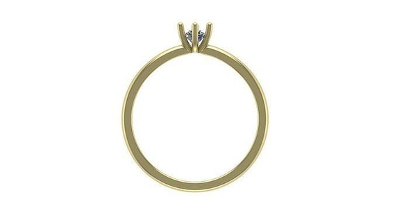 Engagement Ring Gold Schmuck druckbar Juwel Ringe 3d print model - Mito3D