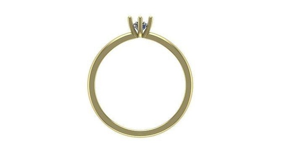 Engagement Ring Gold Schmuck Engagement druckbar Juwel Ringe Schmuck Ringe 3d print model - Mito3D