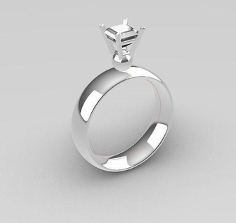 Engagement Ring Schmuck Gold Silber druckbar Diamant Juwel Hochzeit Mode Sterling Schönheit drucken 3d Platin Ringe 3d print model - Mito3D