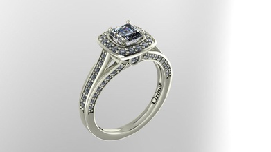 anillo de compromiso la joyería joya el platino gem boda brillante piedras preciosas precioso diamante día san valentín oro piedra los anillos 3d print model - Mito3D