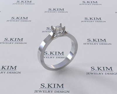 Fidanzamento squillare stampabile 3d modello design cnc fresatura orecchino gioiello oro argento pendente gioielleria engagement nozze diamante gemma anelli 3d print model - Mito3D