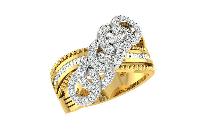 Fidanzamento squillare anello fidanzamento oro d'oro gioielleria anelli 3D print model - Mito3D