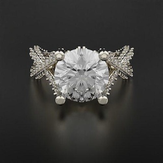 engagement bague bijoux platine gemme or argent imprimable brillant diamant sterling précieux anneaux 3d print model - Mito3D
