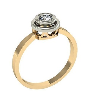 engagement ring jewelry diamond printable cad gems female women brillant exclusive 3dm stl obj fashion gold rhiho cnc silver rings 3d print model - Mito3D