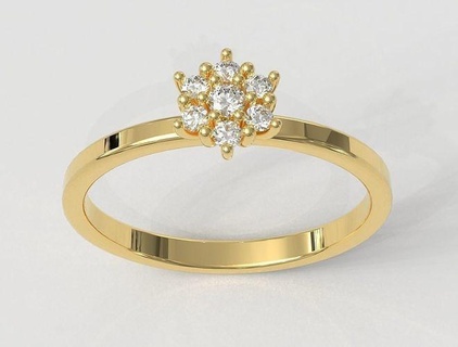 engagement ring rings gold jewelry pauloranieri trendy fashion modern silver classic diamond wedding design 3d print model - Mito3D