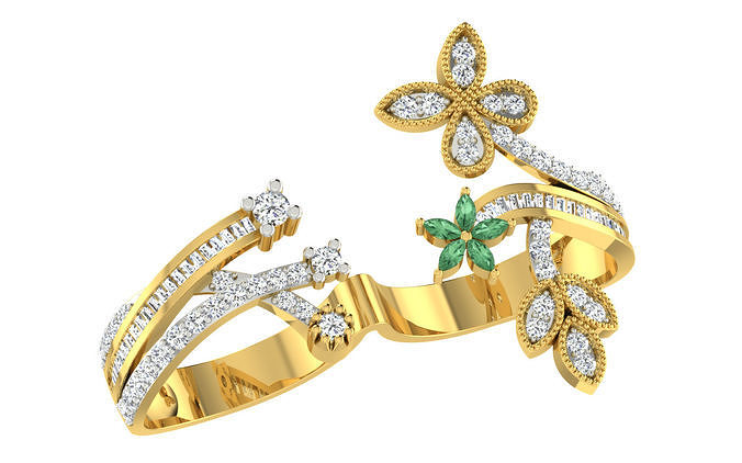 Fidanzamento squillare anello fidanzamento oro d'oro gioielli gioielleria anelli 3D print model - Mito3D