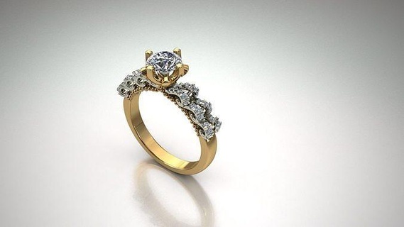 Fidanzamento squillare platino gioielleria lusso oro diamante gemma argento nozze gioiello regalo stampabile moda arte anelli 3d print model - Mito3D
